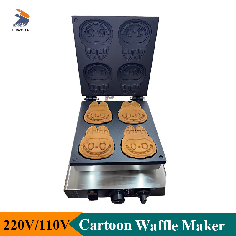 Mini Waffle Maker Machine - Professional Cartoon Shape Waffle Making Machine
