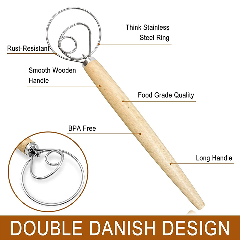 Large Hand Danish Dough Whisk  - đánh giá và giá Immersion Hand Blender Set