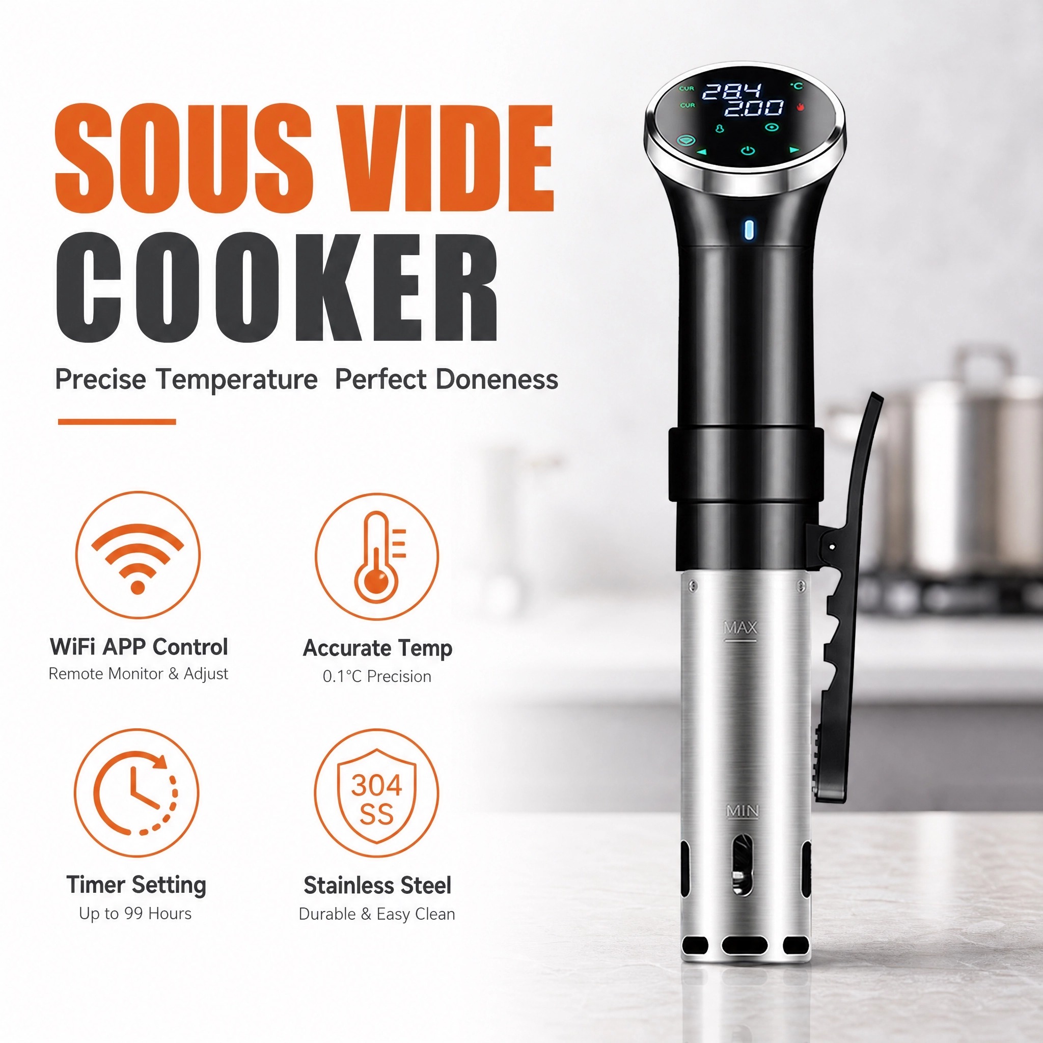 Sous Vide Cooker WiFi Digital  - đánh giá và giá Digital Sous Vide Precision Cooker