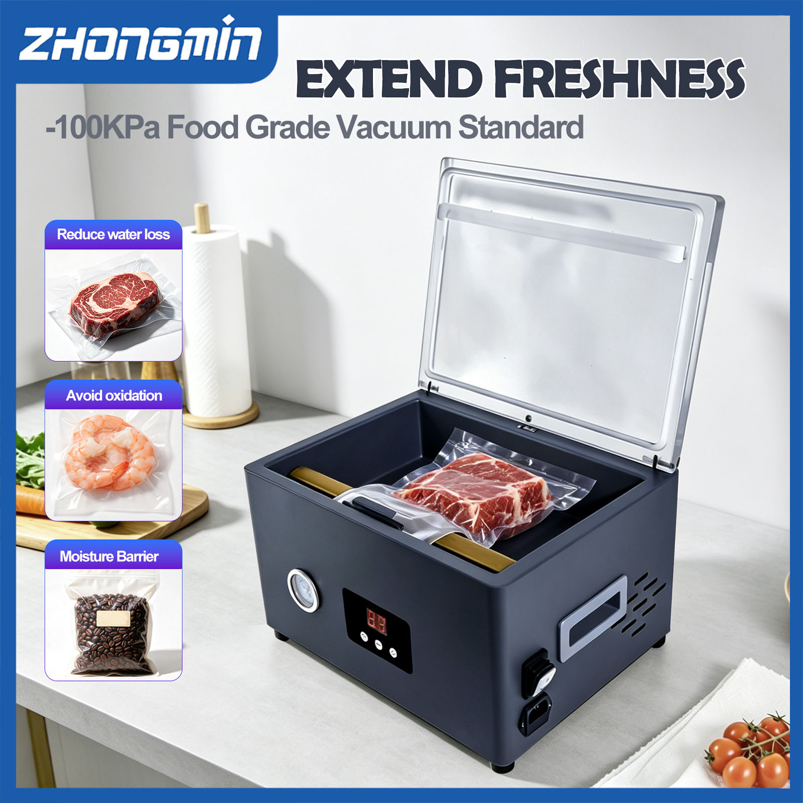 ZM-CVS300 Food Vacuum Sealer M - đánh giá và giá Food Vacuum Sealer Machine