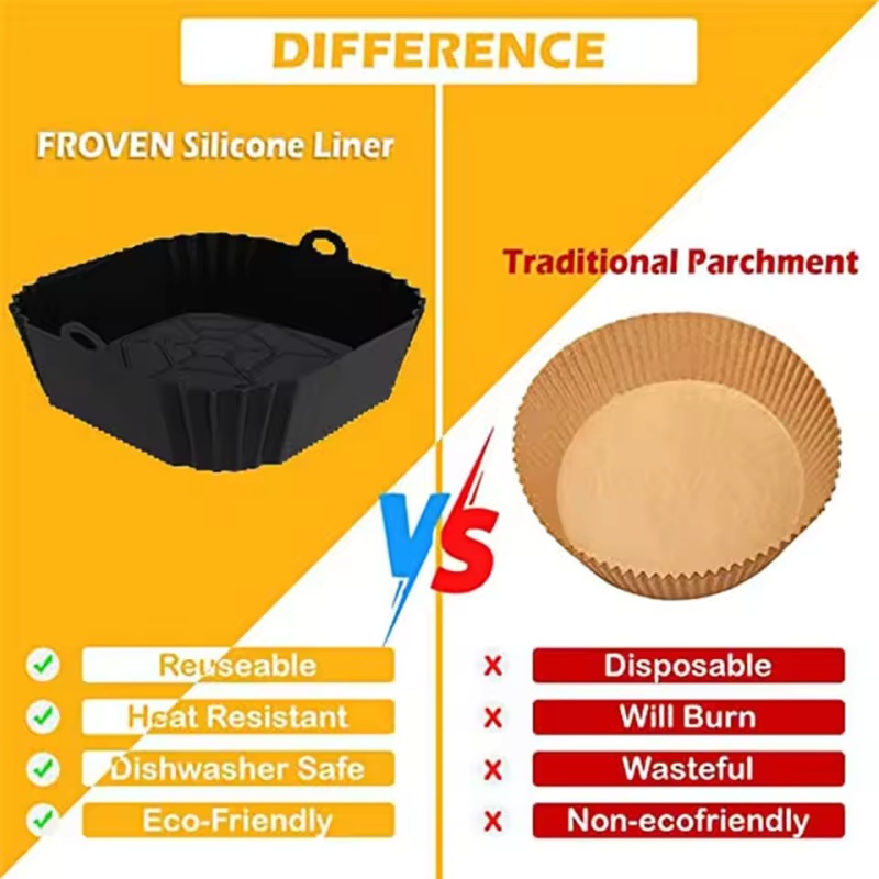 1pc Silicone Air Fryer Pot Tra - đánh giá và giá Air Fryer Silicone Pot Liner