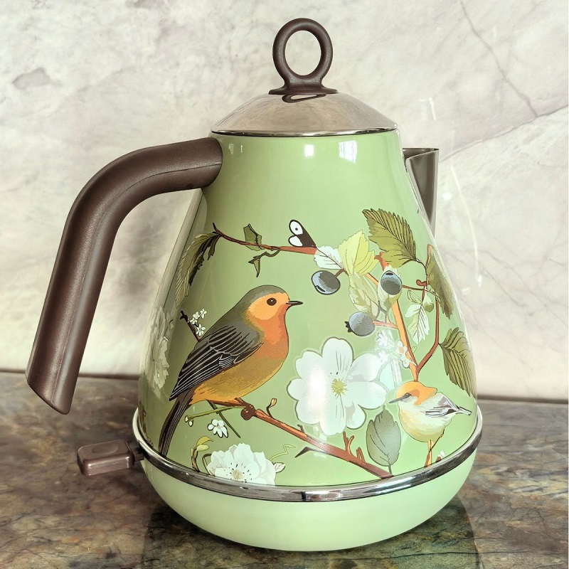 1.7L Retro Pink Floral Electri - đánh giá và giá Electric Kettle Temperature Control